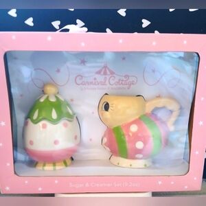 Carnival cottage sugar and creamer set
